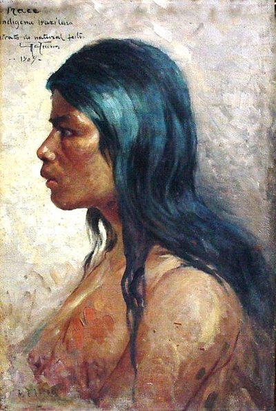 Head of an Indian by Antonio Parreiras